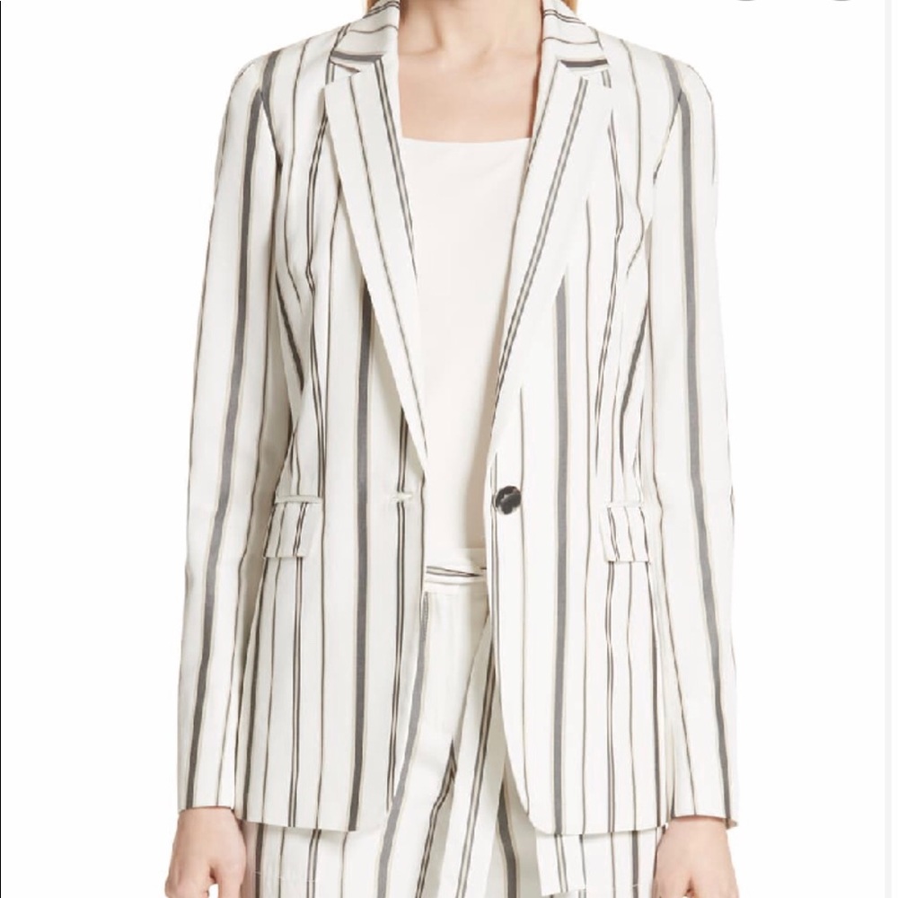 Lafayette 148 New York Striped Blazer
